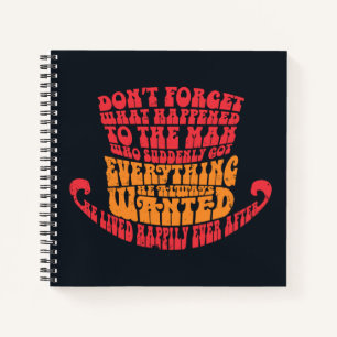 Carnet Willy Wonka Typographie Casquette