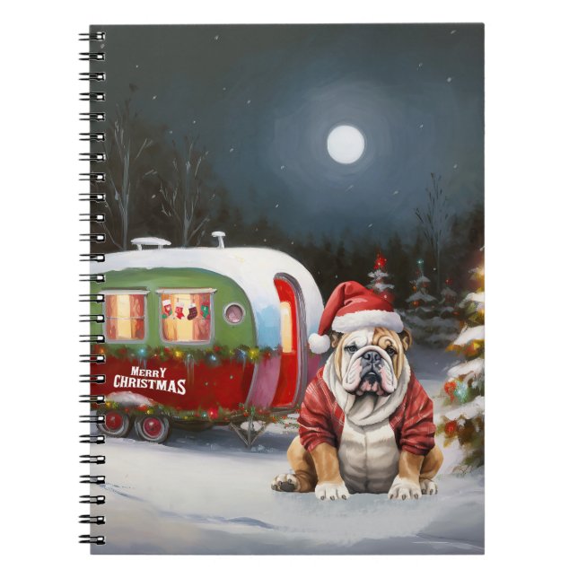 Carnet Winter Bulldog Caravan Christmas Adventure (Devant)