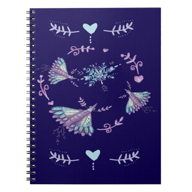Carnet winter butterfly (Devant)