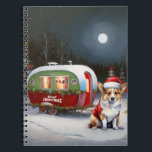 Carnet Winter Corgi Caravan Christmas Adventure<br><div class="desc">Laissez-vous tenter par la magie d'une nuit d'hiver enneigée alors qu'une caravane glisse gracieusement à travers le paysage illuminé par la lune. La beauté sereine de la neige scintillante et l'éclat enchanteur de la lune créent une scène captivante, promettant une aventure de Noël inoubliable remplie de chaleur, de joie et...</div>