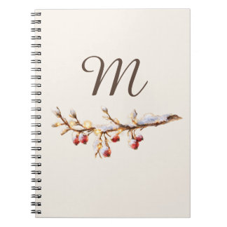 Carnet Winter Pinecone & Berry  Monogram
