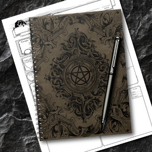 Carnet Witchery Flourish Faux Suede Imaginaire Pentacle