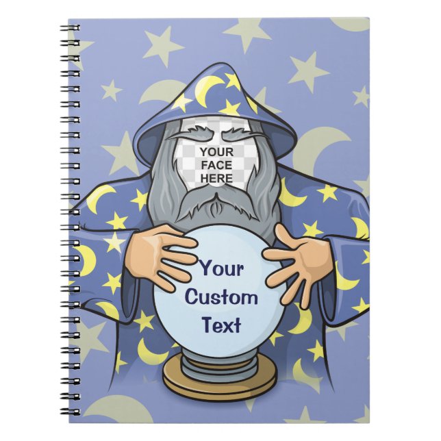 Carnet Wizard with your face (Devant)