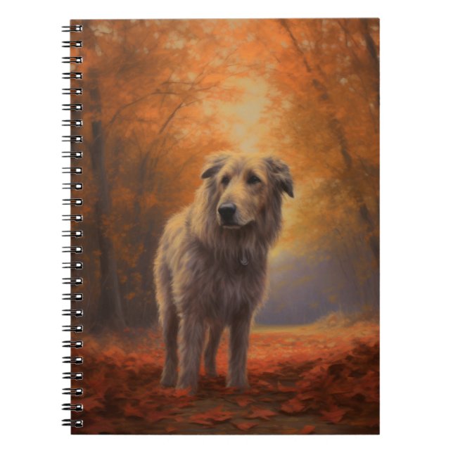 Carnet Wolfhound à l'automne Leaves automne Inspire (Devant)