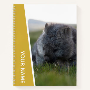Carnet Wombat Australie Animal Mignon Mangeant, Or