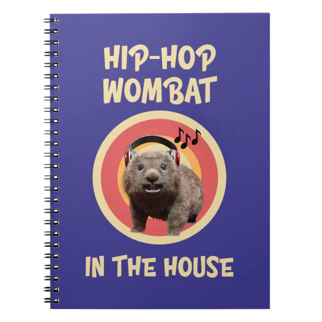 Carnet Wombat Hip-hop Drôle dans la Maison (Devant)