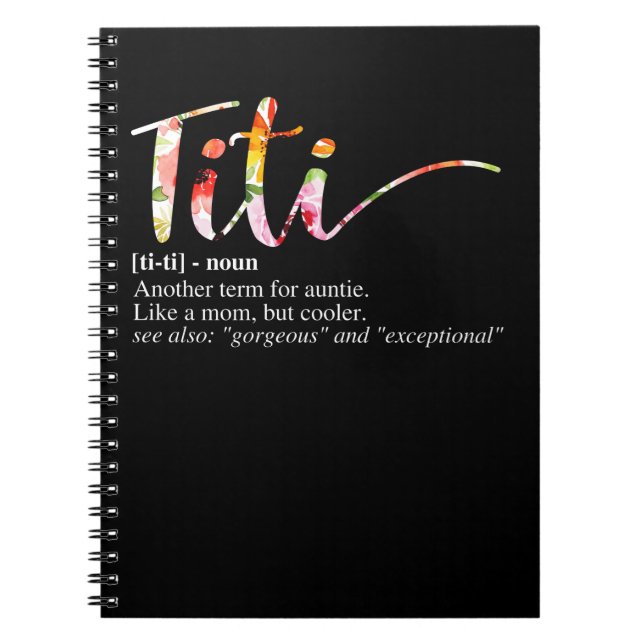 Carnet Womens Titi Definition Un autre terme pour Auntie  (Devant)