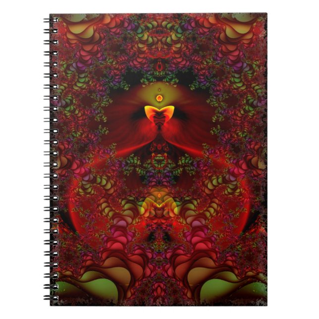 Carnet Wonderland Abstrait Psychedelic Fractal (Devant)