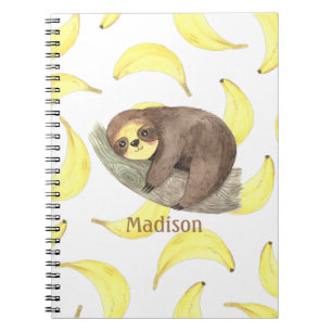 Carnet Woodland Animals Sloth Name Photo