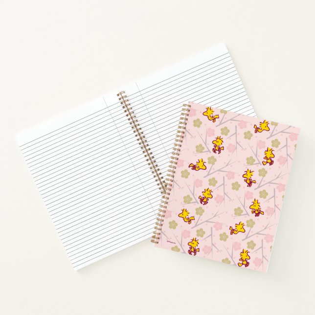 Carnet Woodstock Pink Cherry Blossom Pattern (Intérieur)