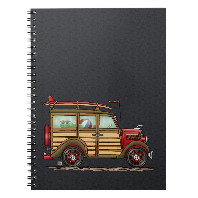 Carnet Woody surfant mignon (Devant)