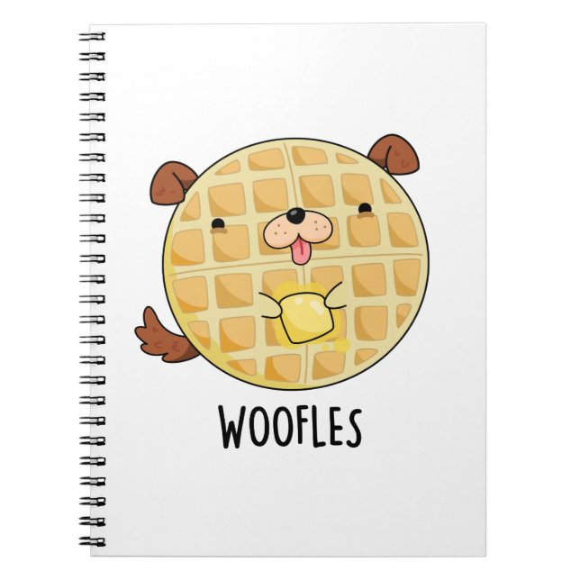Carnet Woofles Waffle Chien Drôle de Calembour  (Devant)