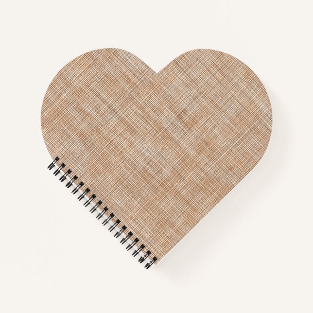 Carnet Woven Linen Fabric Texture in Warm Natural Beige (Devant)