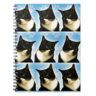 Carnet Wow fun Tuxedo Cat Love Cute Photo Motif
