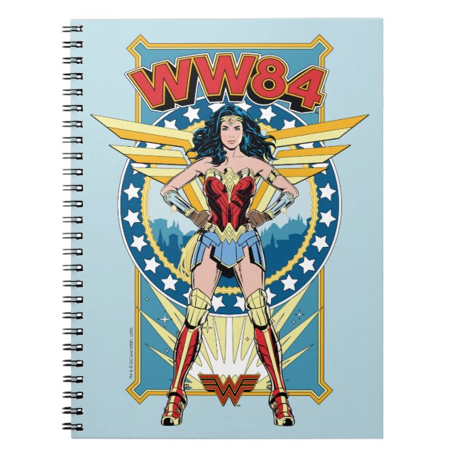 Carnet WW84 | Retro Comic Wonder Woman Badge de caractère (Devant)