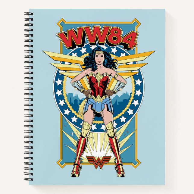Carnet WW84 | Retro Comic Wonder Woman Character Badge (Devant)