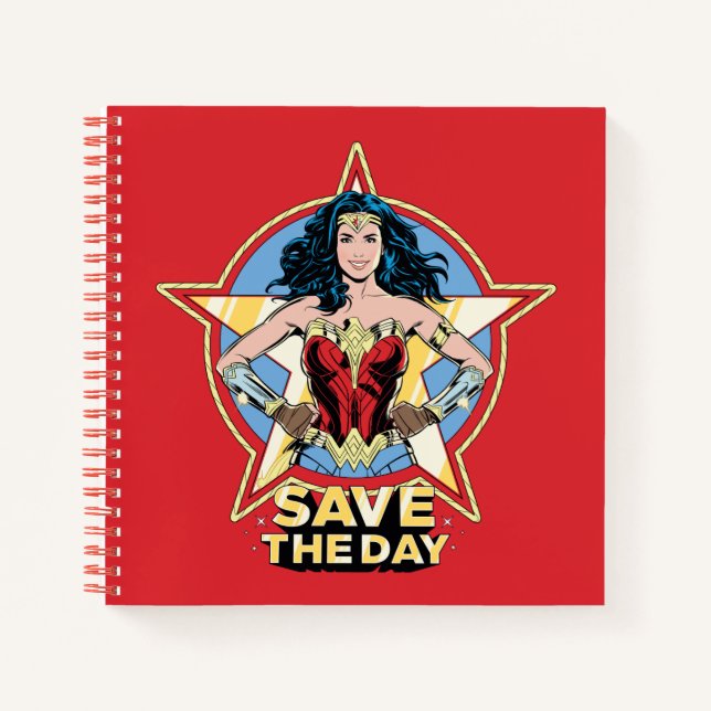 Carnet WW84 | Save the Day Wonder Woman Retro Comic Art (Devant)