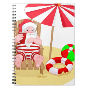 Carnet xmas beach santa claus