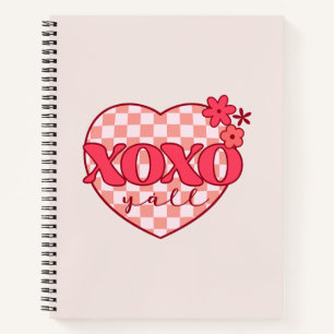Carnet XOXO Coeur rose mignon et amoureux