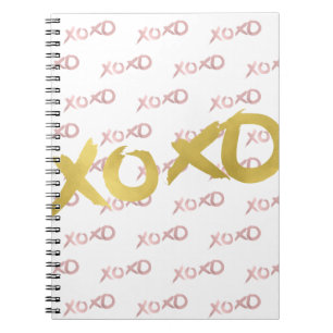 Carnet XOXO Rose Gold Moderne Faux Foil Shine Glam Person