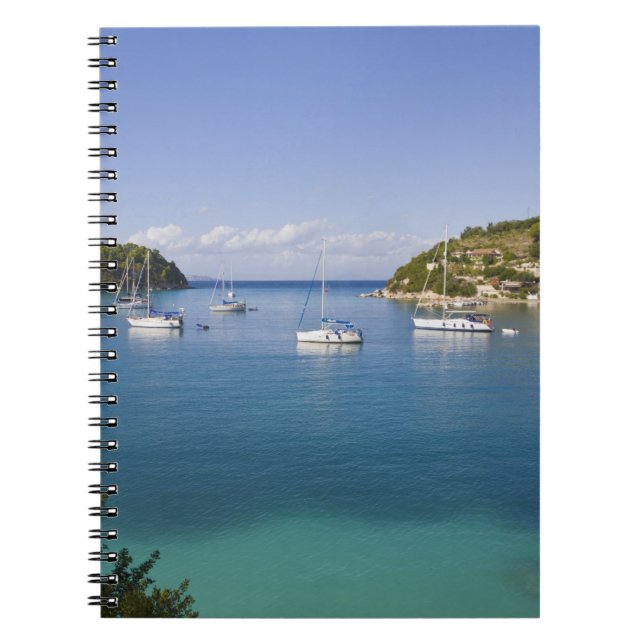 Carnet Yachts à l'ancre, Lakka, Paxos, Grèce (Devant)