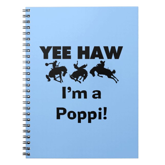 Carnet Yee Haw Je suis un Poppi T-shirts et cadeaux (Devant)