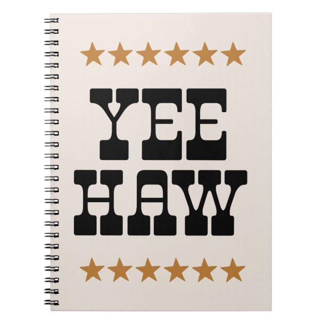 Carnet Yee Haw lettrage groovy (Devant)