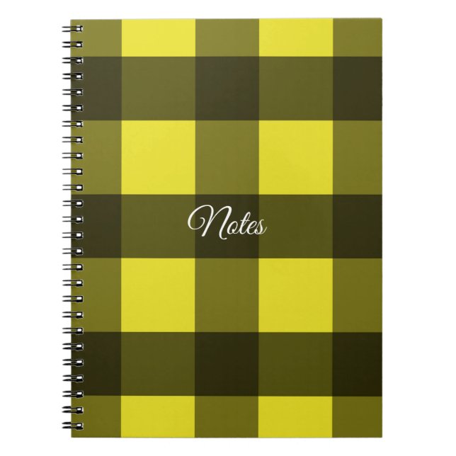 Carnet Yellow and Black Guingham (Devant)
