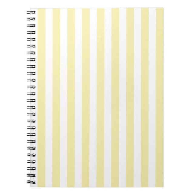 Carnet Yellow and white candy stripes (Devant)