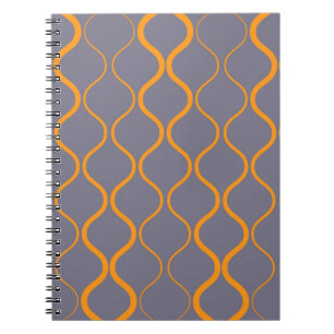 Carnet Yellow, retro, cool trendy curvy wavy illustration