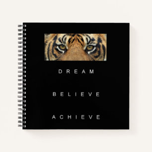 Carnet Yeux de tigre cool motivationnels inspirants de su