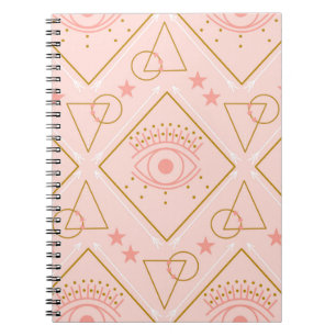 Carnet Yeux en or rose : conception géométrique sans cout