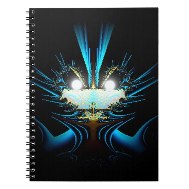 Carnet Yeux lumineux bleu brillant Créature (Devant)