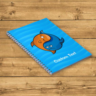Carnet Yin Yang Fish Cartoon