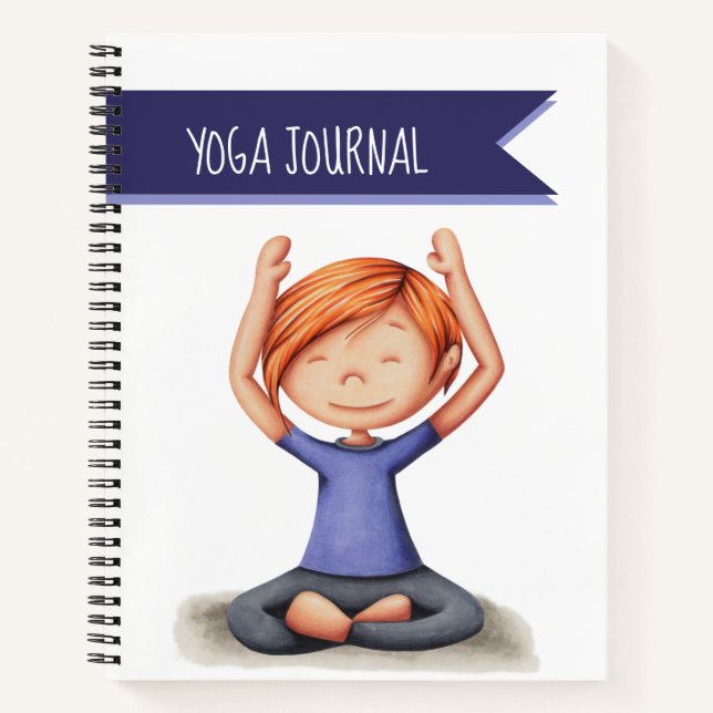 Carnet Yoga fille mignonne (Devant)
