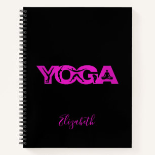 Carnet Yoga fitness noir violet