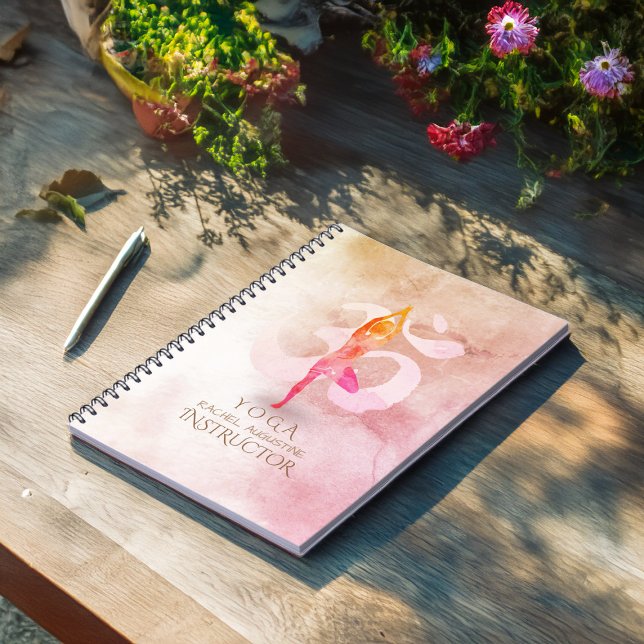 Carnet YOGA Instructeur d'aquarelle méditation Pose Om SI (Créateur téléchargé)