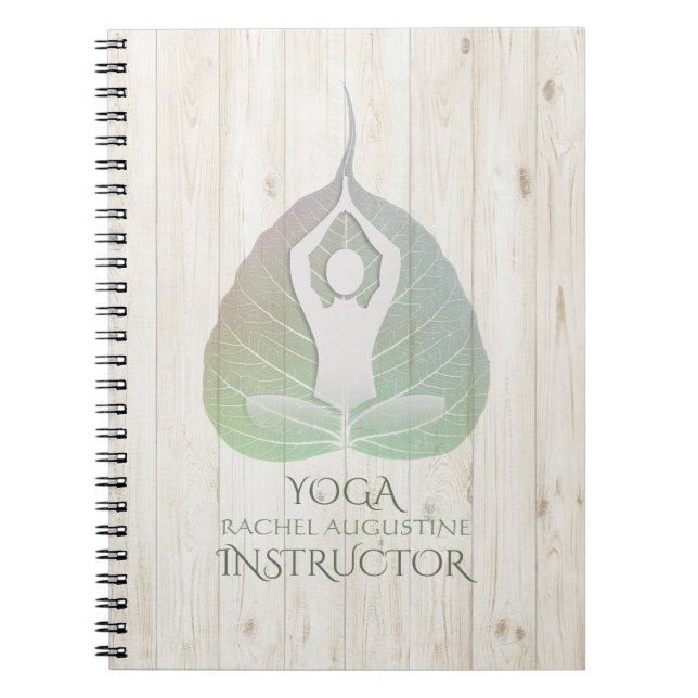 Carnet Yoga Instructeur Studio Méditation Pose Bodhi Leaf (Devant)