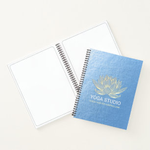 Carnet YOGA Studio Méditation Reiki Instructeur Gold Lotu