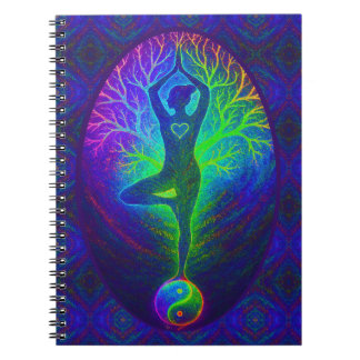 Carnet Yoga Tree Peace Rainbow