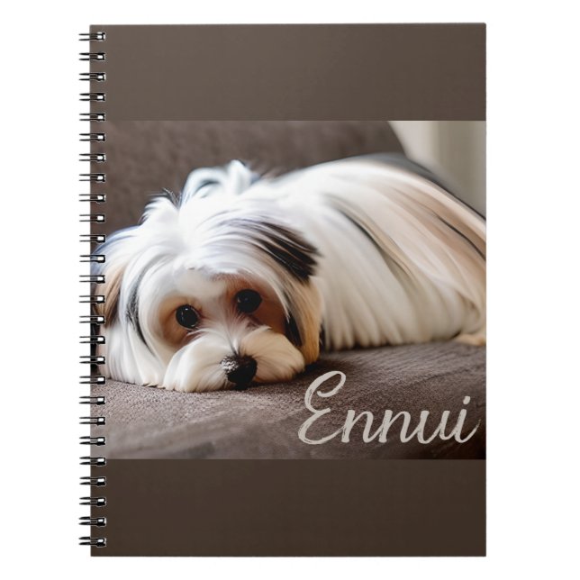 Carnet Yorkie, Yorkshire Terrier, Ressentant de l'Ennui (Devant)