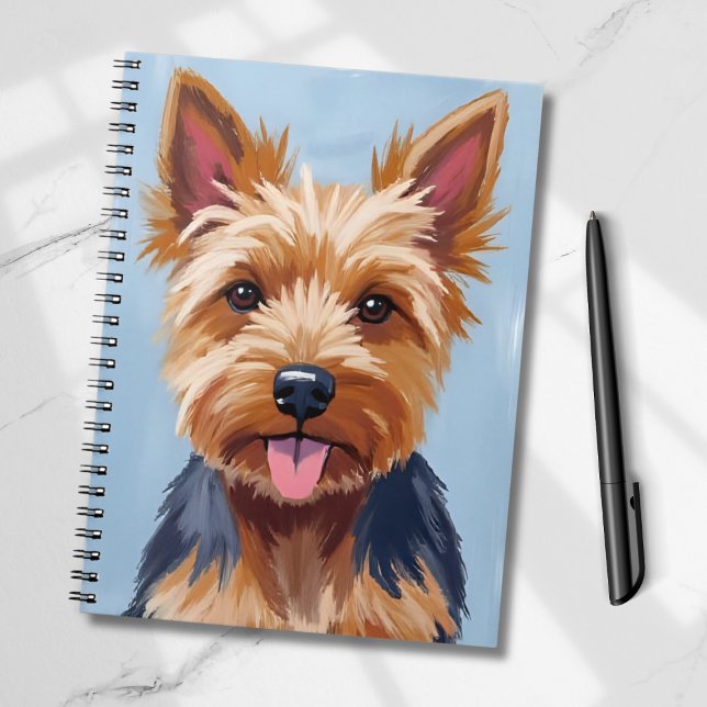 Carnet Yorkshire Terrier Dog Portrait Painting (Créateur téléchargé)