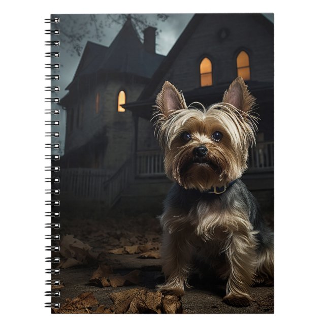 Carnet Yorkshire Terrier Halloween effrayant (Devant)