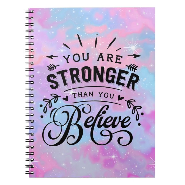 Carnet You are stronger than you believe (Devant)