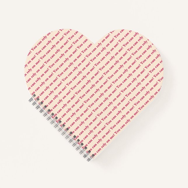 Carnet You Can Rely on Me Minimal Pattern & Quote Design (Devant)