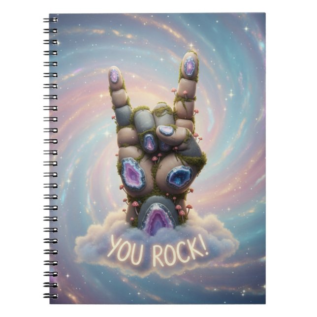 Carnet You Rock - Whimsical designed Spiral notebook (Devant)