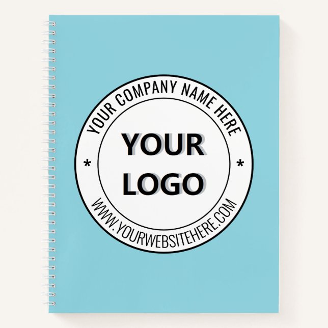Carnet Your Business Logo Text Branded Notebook Example (Devant)