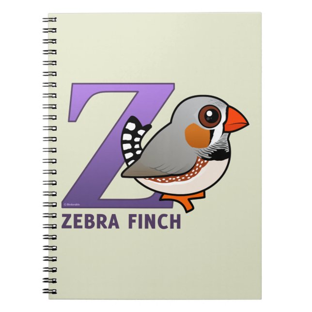 Carnet Z est pour le pinson de zèbre (Devant)
