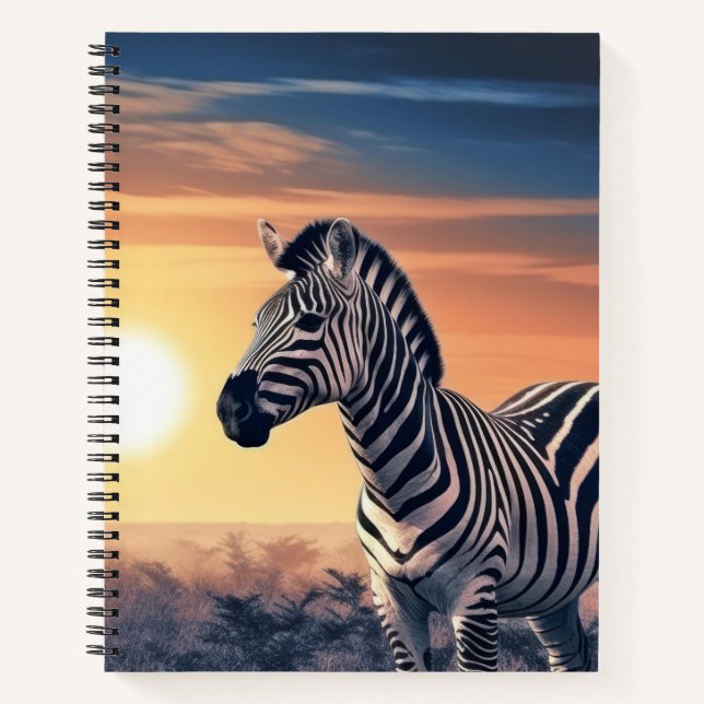 Carnet Zebra Animal Wilderness Mur Art coloré (Devant)