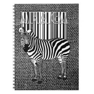 Carnet Zebra Barcode Art